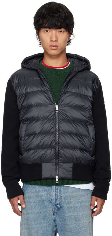 Photo: Moncler Navy Hooded Down Jacket