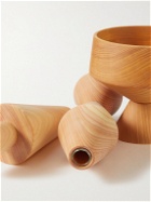 Japan Best - Set of Three Hinoki Cypress Wood Vases