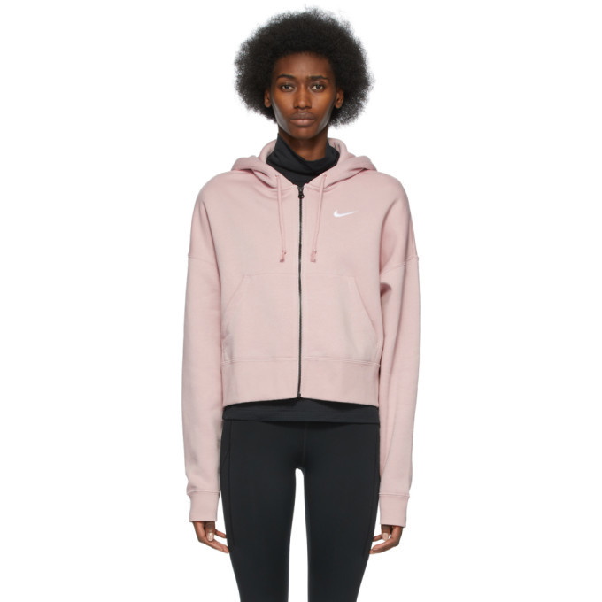 Photo: Nike Pink Fleece Sportswear Essentials Full-Zip Hoodie