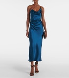 The Sei One-shoulder silk satin maxi dress