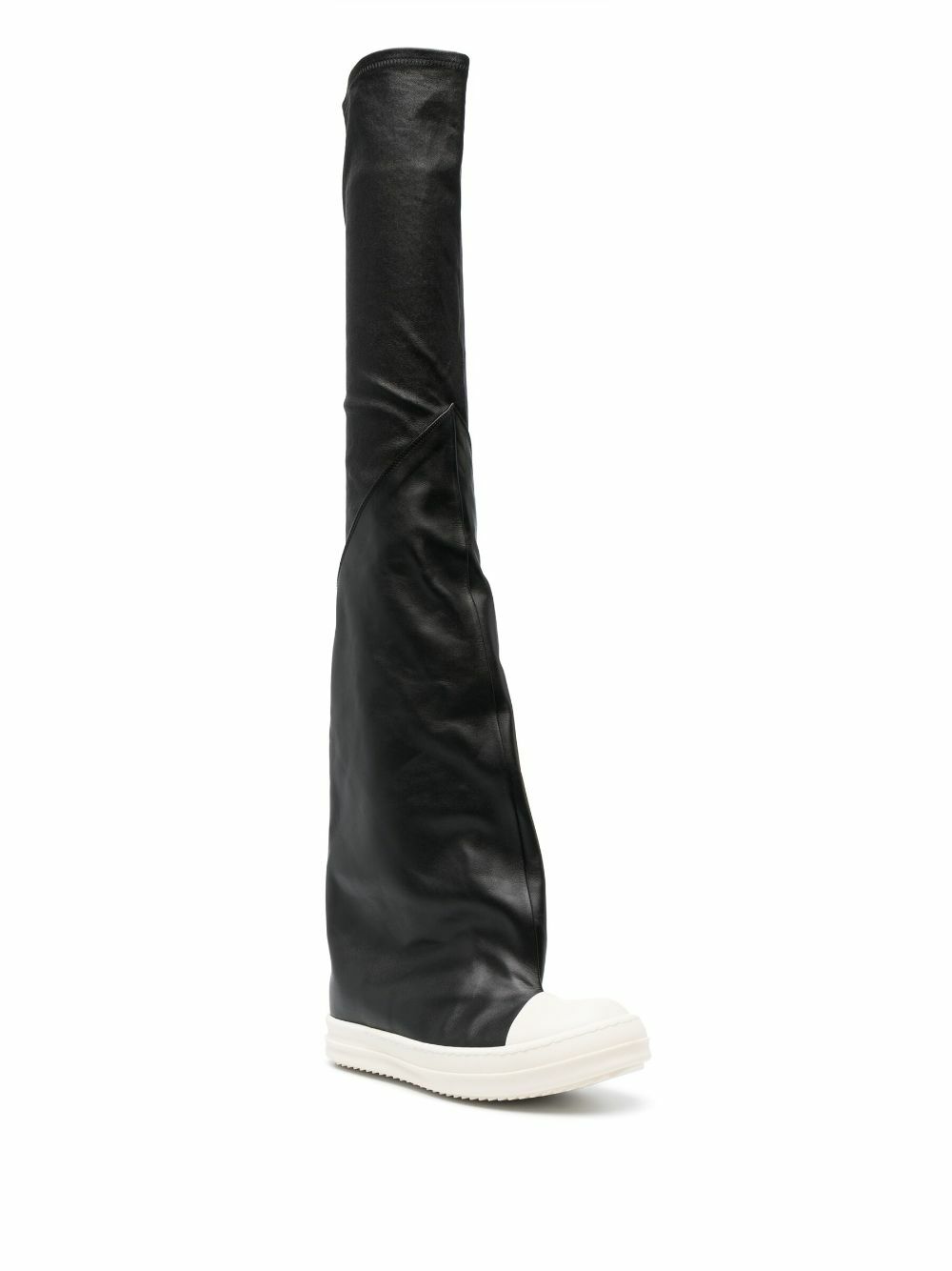 RICK OWENS - Thigh-high Leather Sneaker Boots Rick Owens