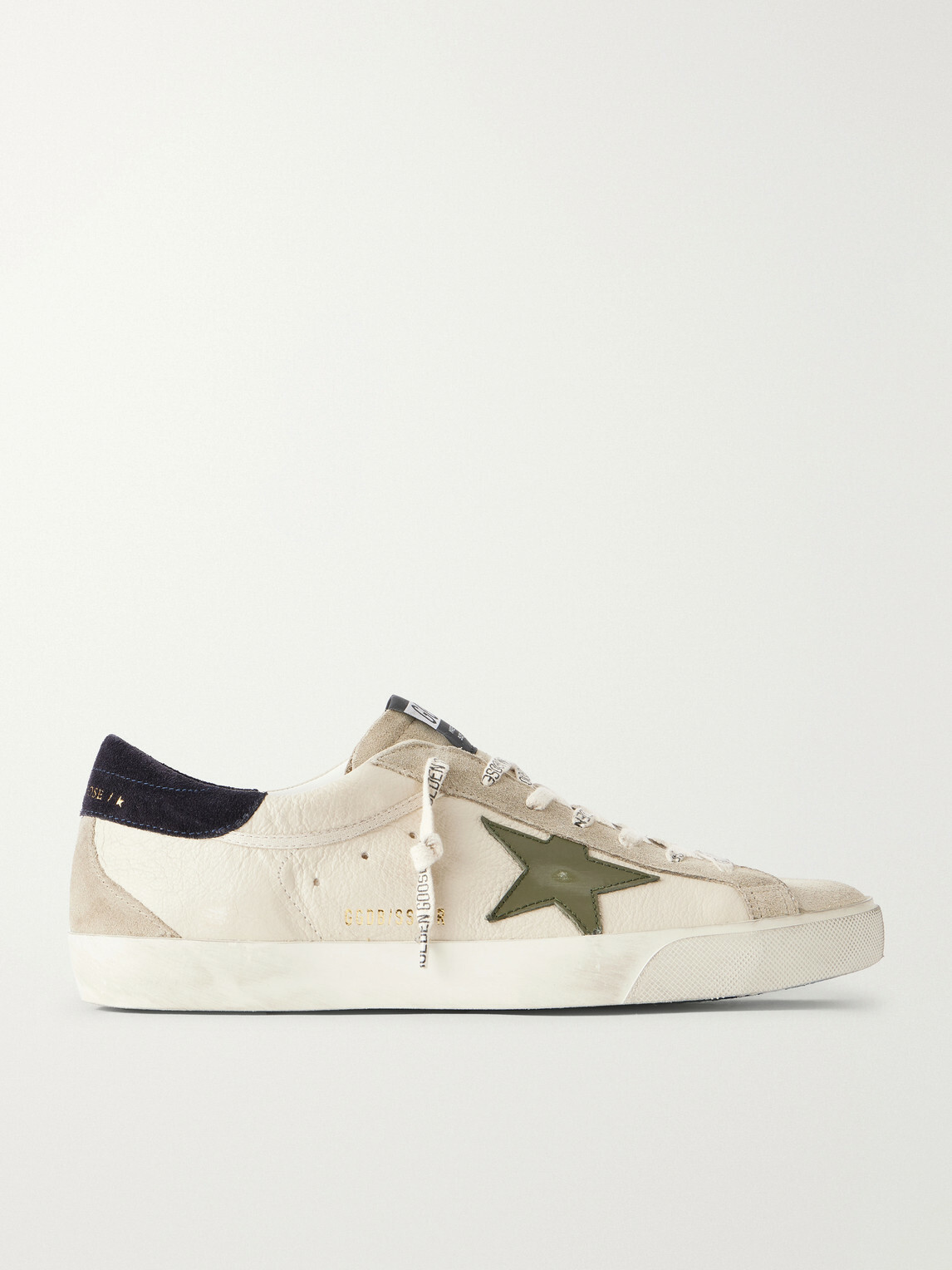 Golden Goose - Super-Star Distressed Suede -Trimmed Leather Sneakers - Neutrals