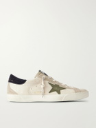Golden Goose - Super-Star Distressed Suede -Trimmed Leather Sneakers - Neutrals