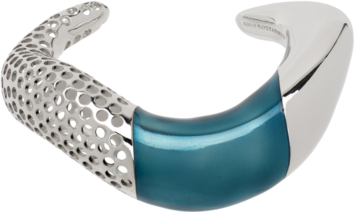 Kiko Kostadinov Silver & Blue Liber Bracelet