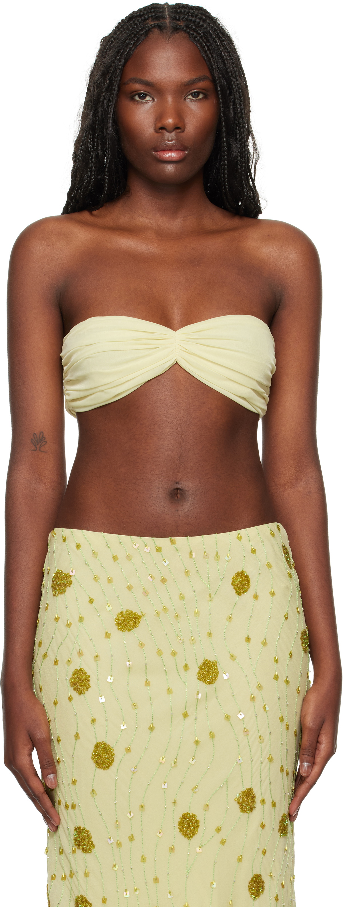 Mirror Palais Green Deity Bandeau Bra