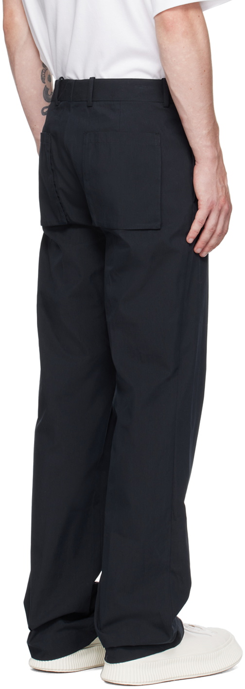 Helmut Lang Navy Utility Car Trousers