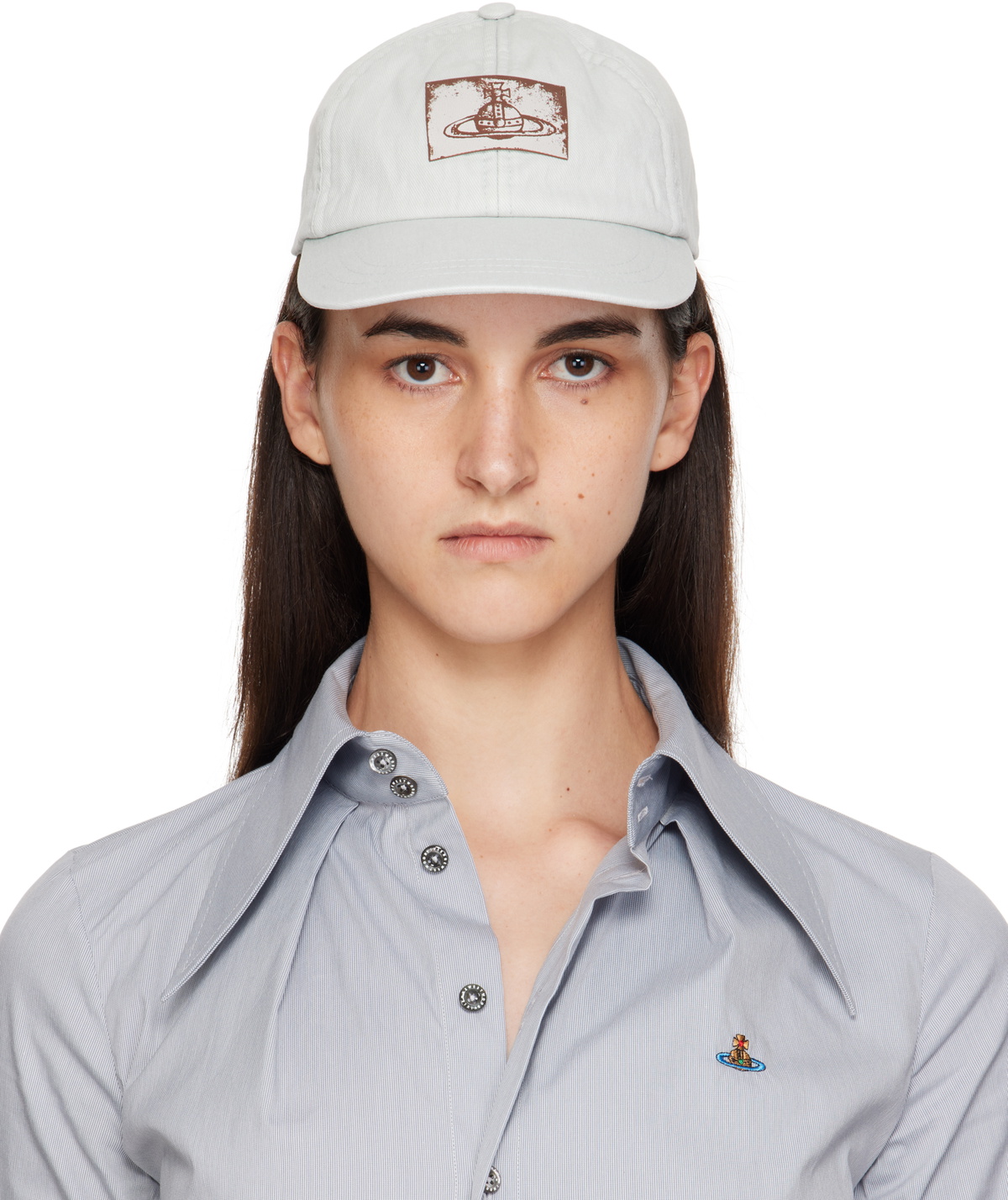 Vivienne Westwood Off-White Cotton Twill Baseball Cap