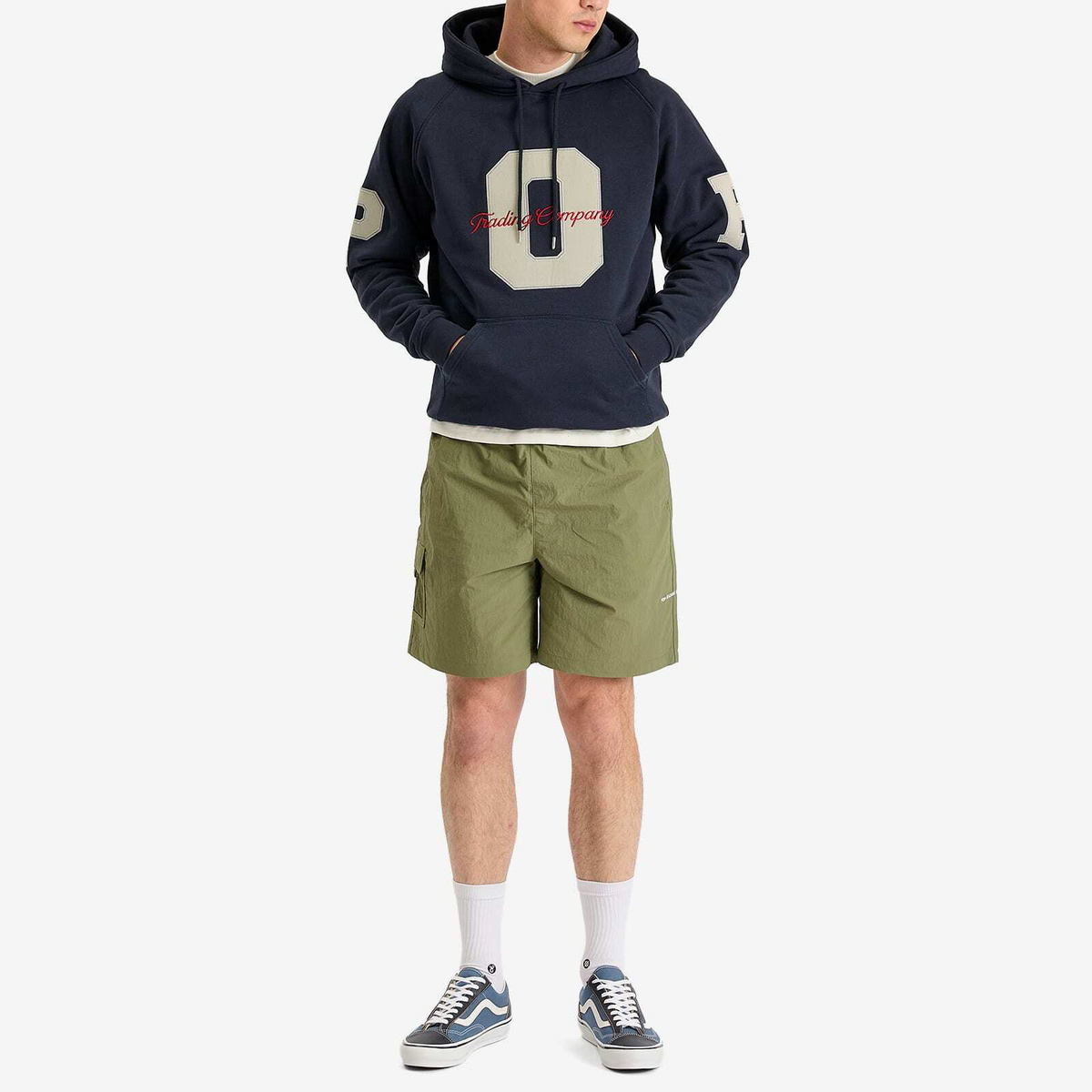 Pop Trading Company Men's Football Hoodie in Navy