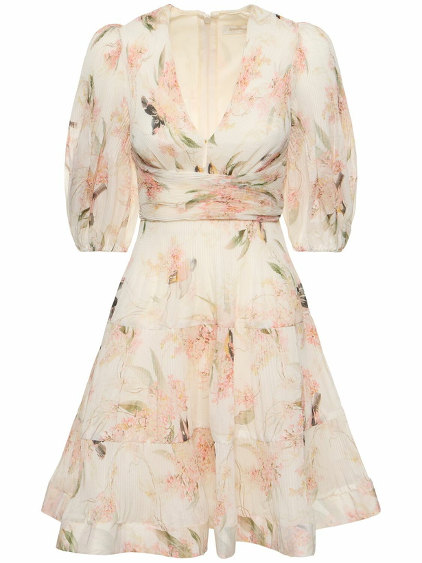 Photo: ZIMMERMANN - Pleated Puff Sleeve Mini Dress