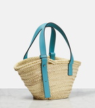 Loewe - x Howl's Moving Castle Small leather-trimmed basket tote