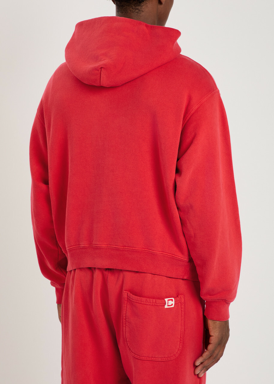 Cherry Los Angeles Hollywood Hooded Cotton Sweatshirt Red
