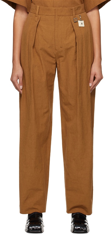 Photo: Wooyoungmi Tan Pleated Trousers