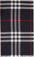 Burberry Navy Check Scarf