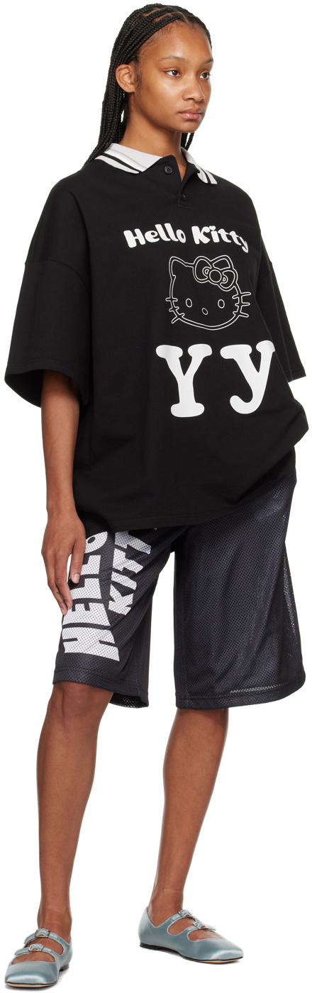 OPEN YY Black Print Polo OPEN YY