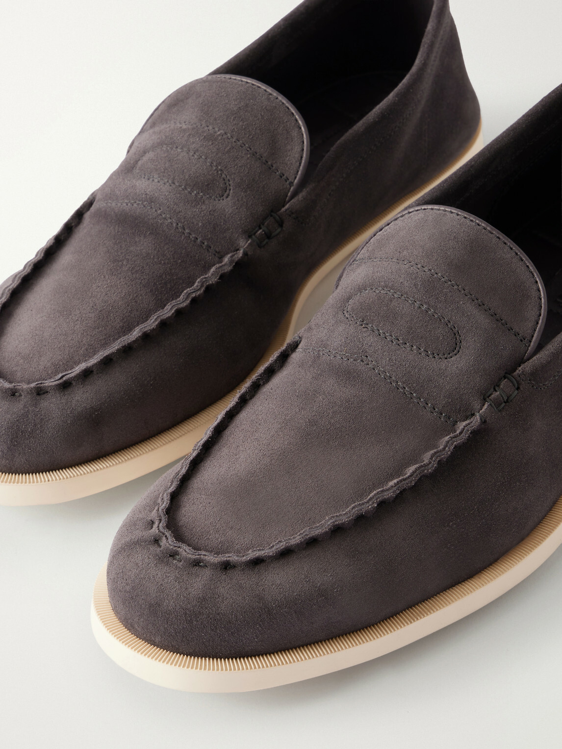 John Lobb - Pace Suede Loafers - Gray