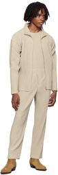 HOMME PLISSÉ ISSEY MIYAKE Beige Color Pleats Jacket