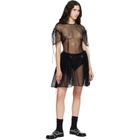 Simone Rocha Black Puff Sleeve Cord Hip Minidress