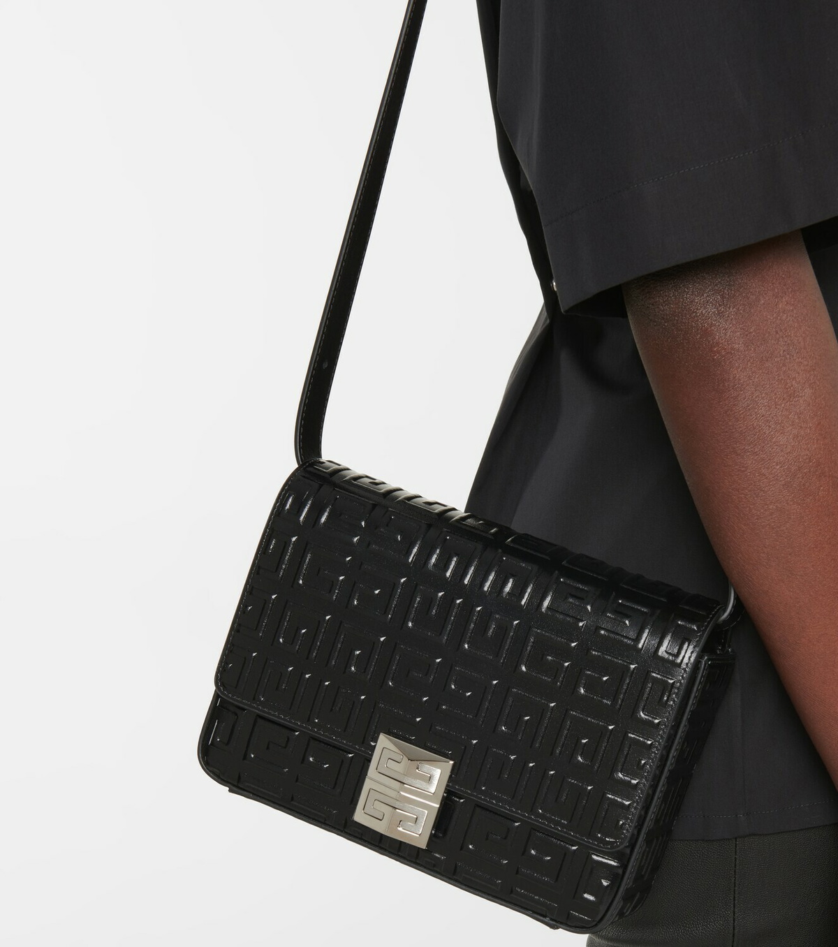 Givenchy 4G Small embossed leather crossbody bag Givenchy