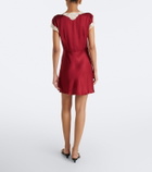 Rixo Lacie lace-trimmed satin minidress