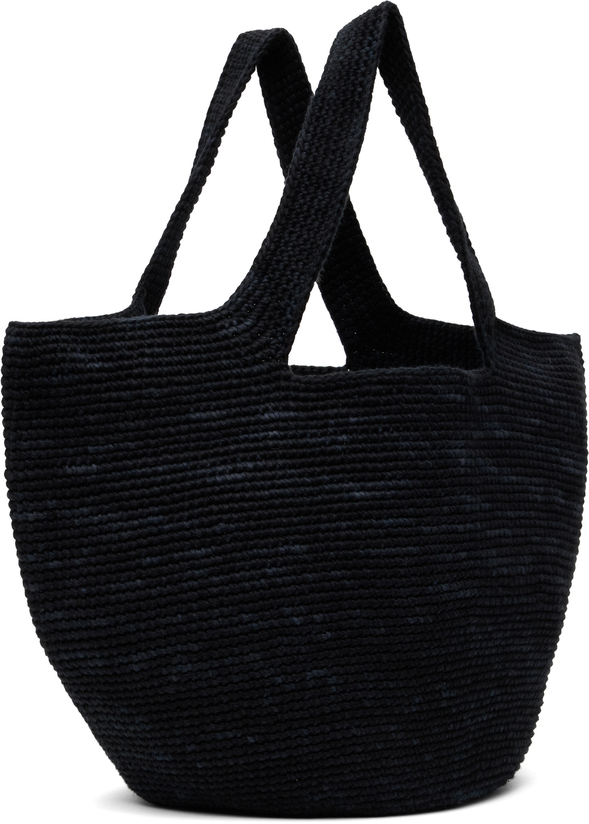 Lauren Manoogian Black Crochet Bowl Tote