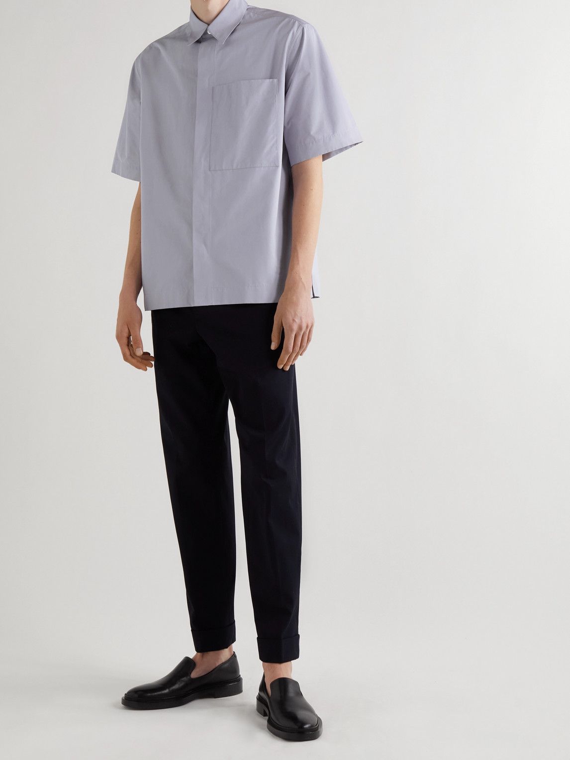 Jil Sander - Organic Cotton-Poplin Shirt - Purple Jil Sander