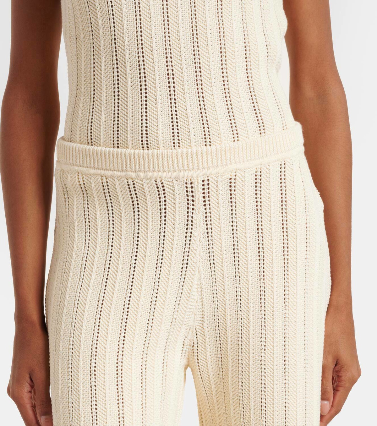 Altuzarra Petey open-knit cotton flared pants