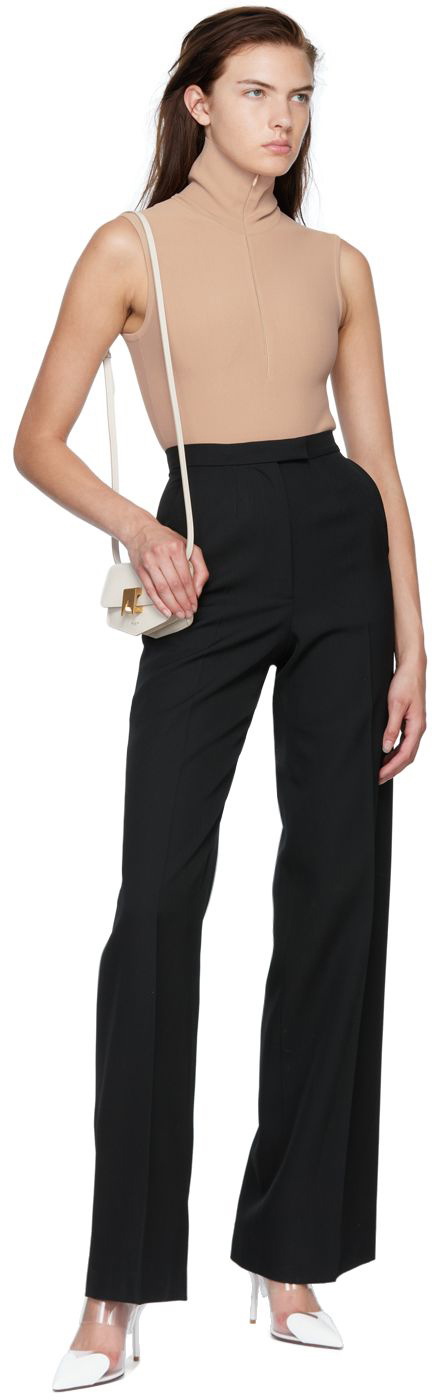 ALAÏA Women's Black Tailored Bootcut Wool Pant