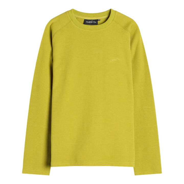Photo: Mellow Clo Men's Everyday Waffle Longsleeve Top in Persian Lime