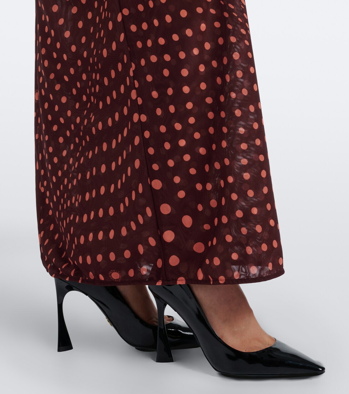 Stella McCartney Polka dot mesh maxi dress