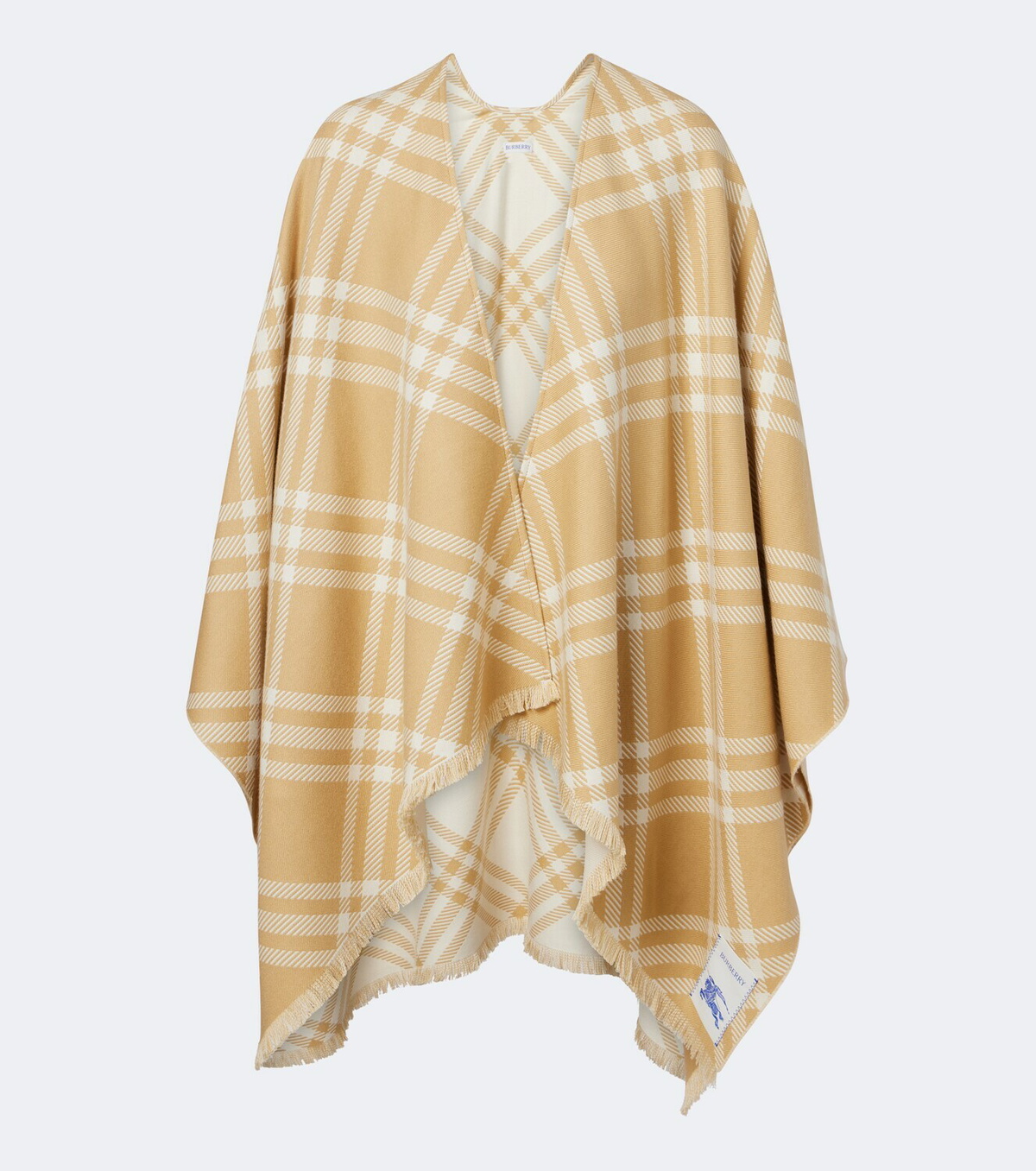 Burberry Burberry Check wool, silk, and cashmere cape