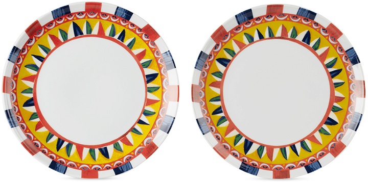 Photo: Dolce & Gabbana Multicolor Carretto Dinner Plate Set