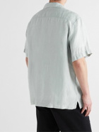 Frescobol Carioca - Angelo Camp-Collar Linen Shirt - Green