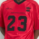 Air Jordan Men's x Levi's Jersey Top in Gym Red/Black/Pale Ivory/Black