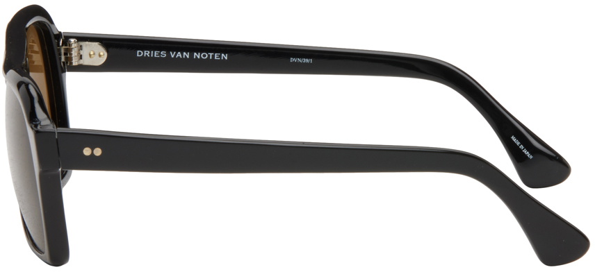Dries Van Noten Black Linda Farrow Edition Angular Sunglasses
