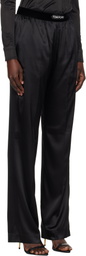 TOM FORD Black Stretch Silk Satin Lounge Pants