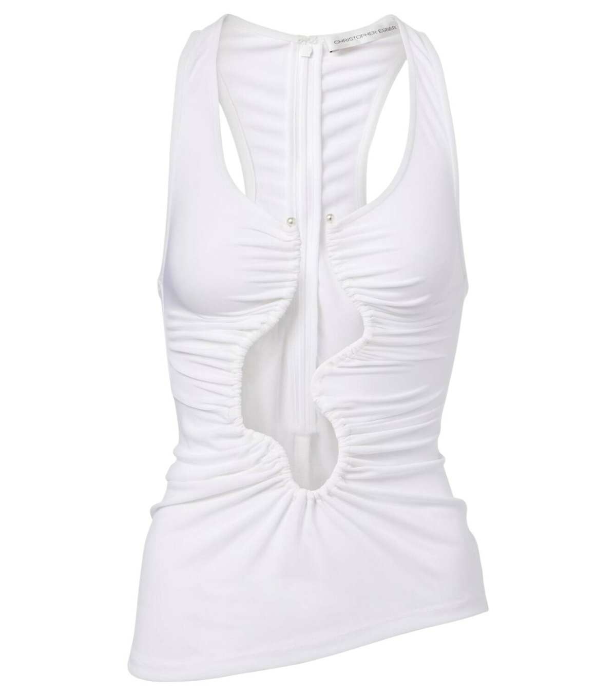 Christopher Esber cut-out Twisted Tank Top | White | FARFETCH