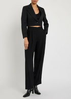 Nili Lotan Belino Cropped Wool Jacket Black