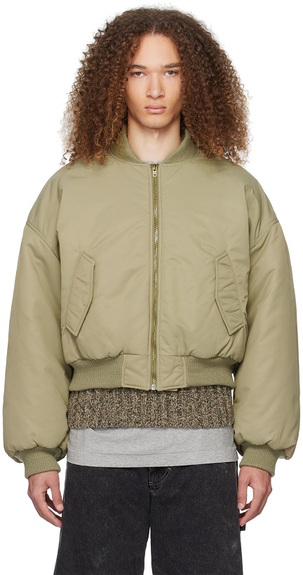 Photo: We11done Green Puff Bomber Jacket