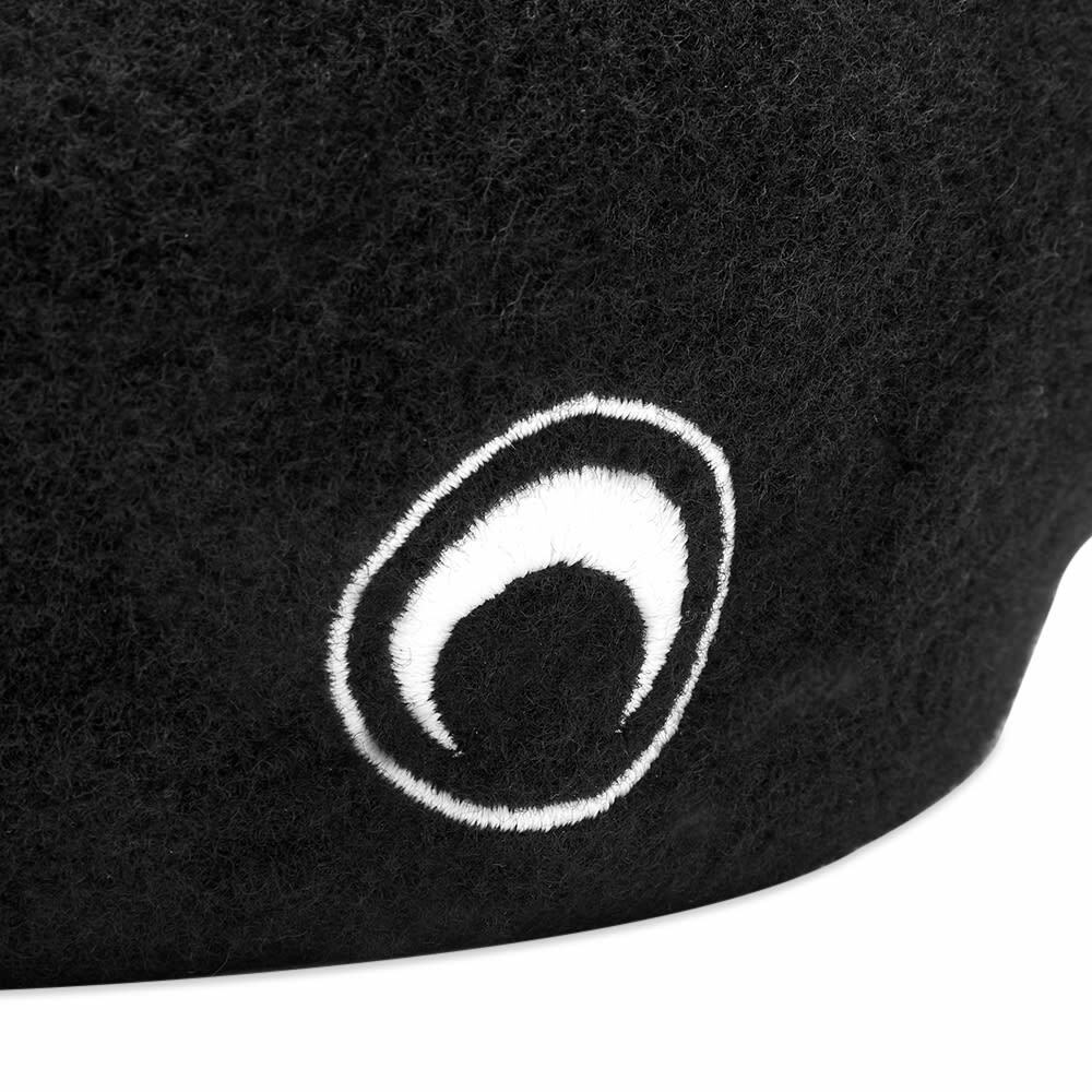 Marine Serre Women's Embroidered Moon Beret in Black Marine Serre