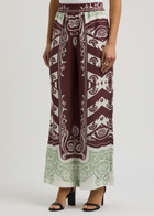Lug Von Siga Madison Printed Wide-leg Satin Trousers Red