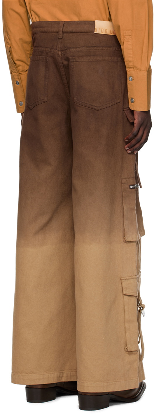 Dion Lee Brown Multipocket Denim Cargo Pants
