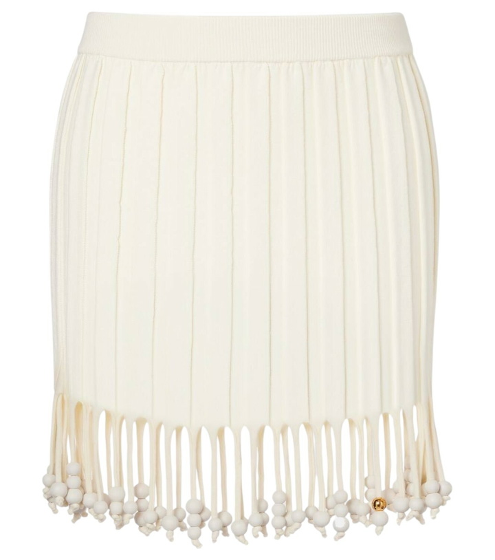Photo: Loewe Paula's Ibiza embellished cotton miniskirt