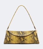 Balmain 64-83 Small snake-effect leather shoulder bag