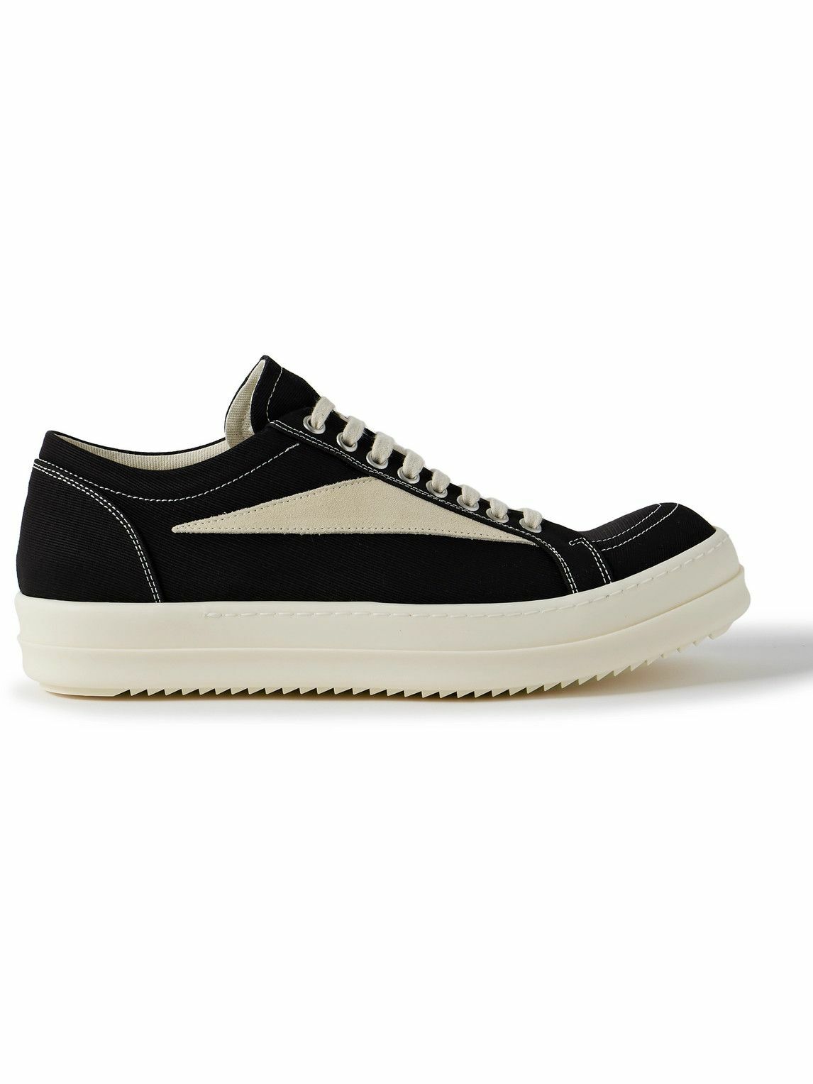 DRKSHDW by Rick Owens - Vintage Suede-Trimmed Twill Sneakers
