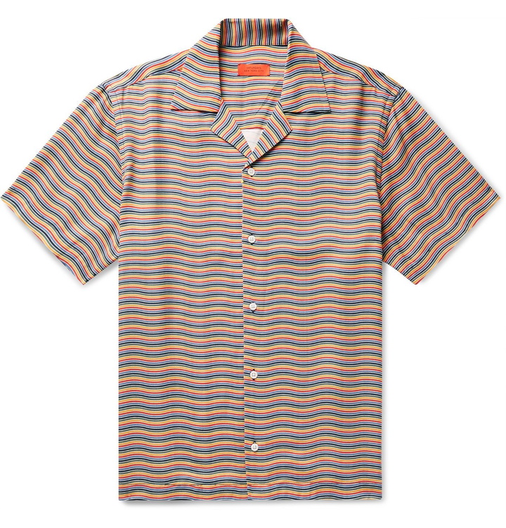 Photo: Saturdays NYC - Camp-Collar Striped Lyocell-Twill Shirt - Multi