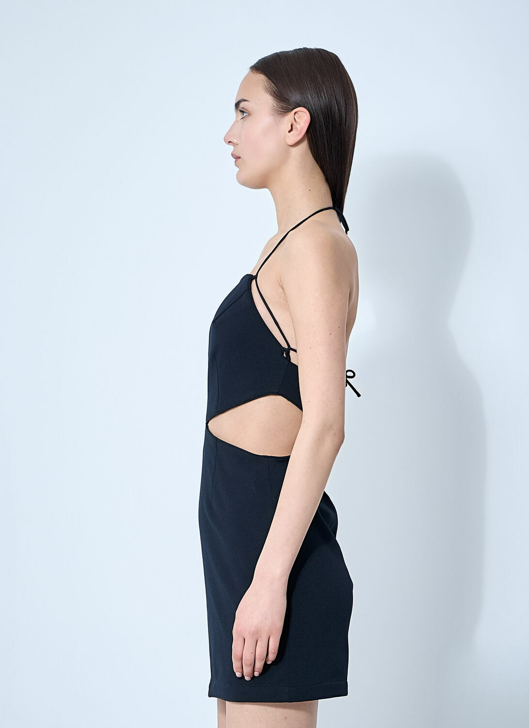 Rokh Cut-Out Mini Dress