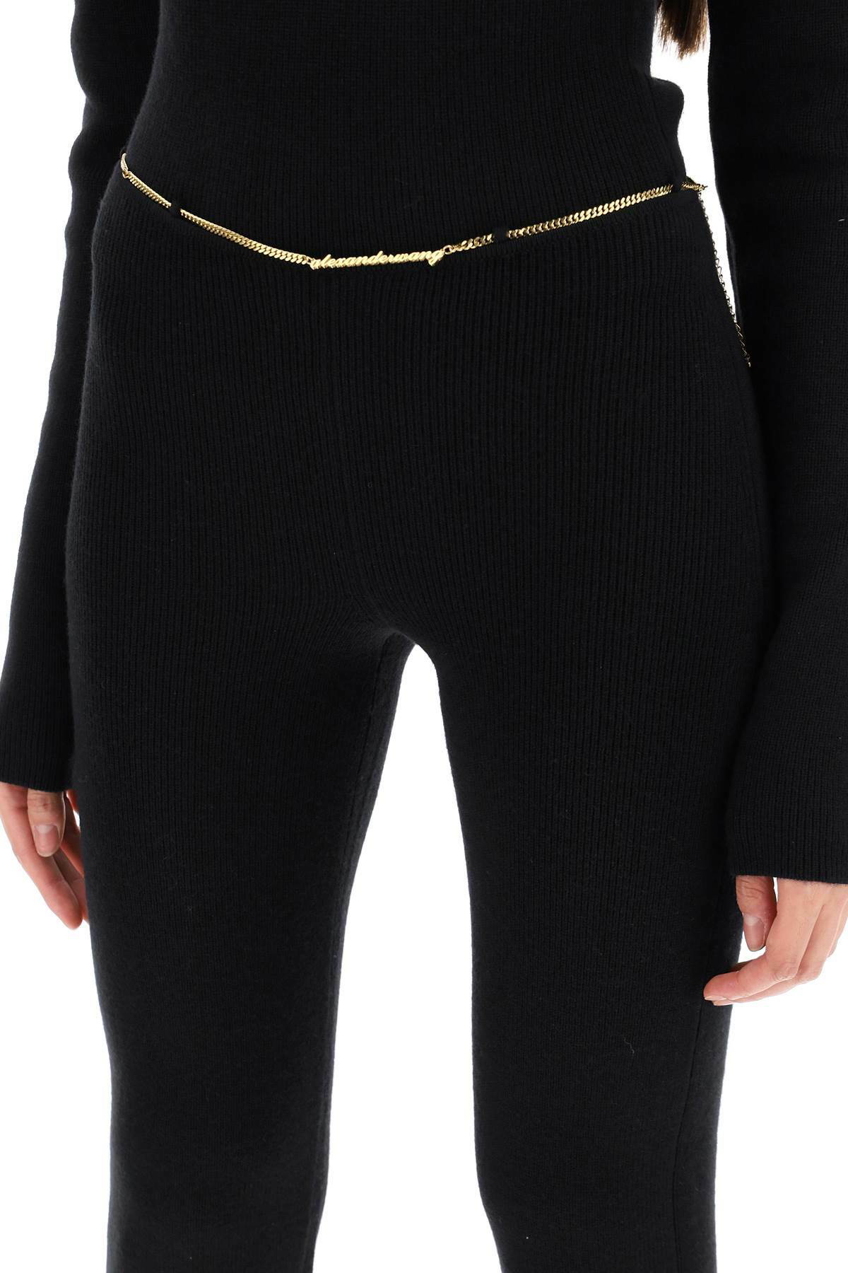 ALEXANDER WANG knit pants with chain detail Black Alexander Wang