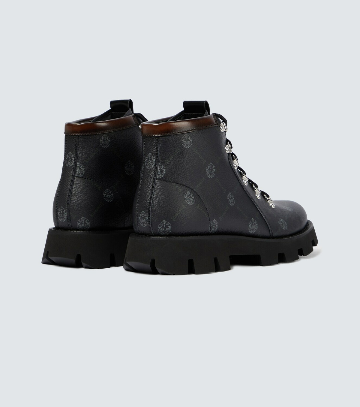 Berluti Signature canvas and leather boots