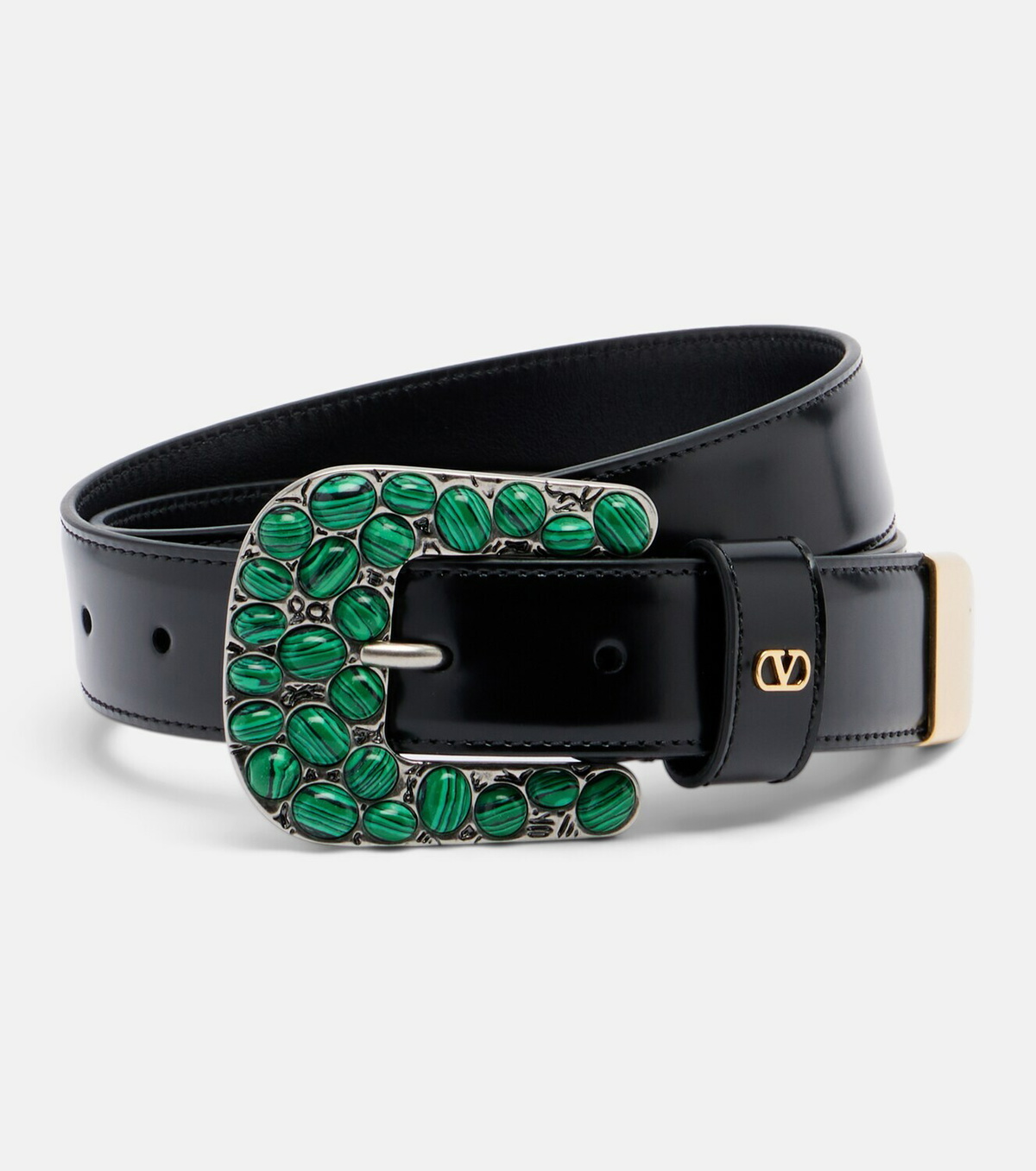 Valentino Garavani VLogo embellished leather belt