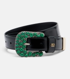 Valentino Garavani VLogo embellished leather belt